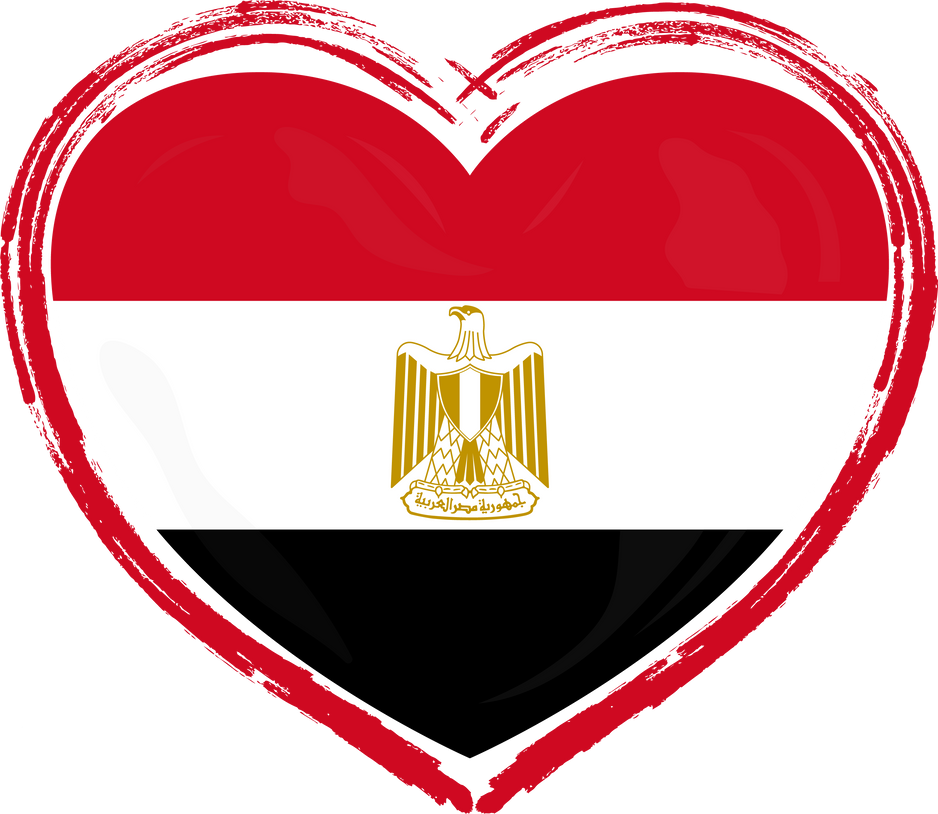 Egypt Flag Heart